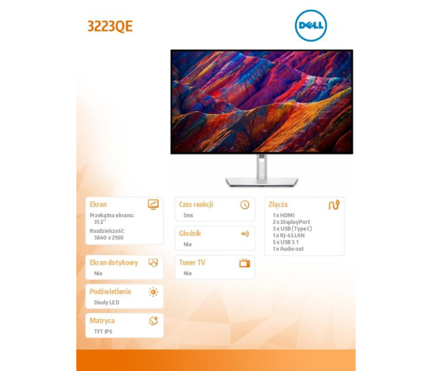 Dell U3223QE - 724892 - zdjęcie 8